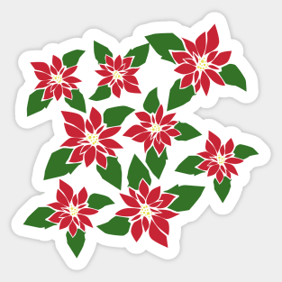 Poinsettia Sticker